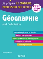 Géographie - Professeur des écoles - oral / admission - CRPE 2020-2021