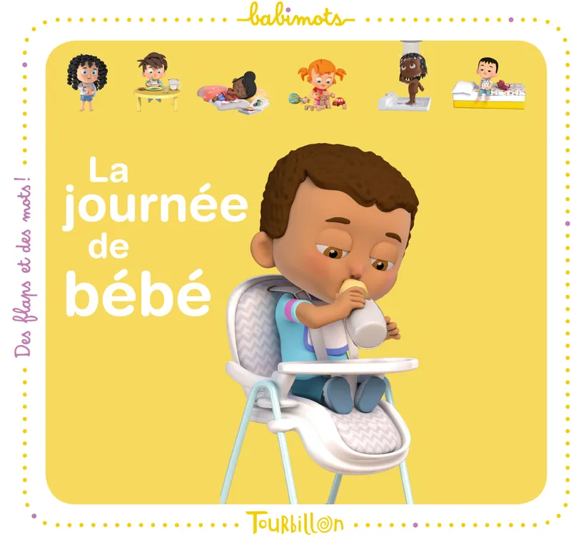 Jeux et Jouets Livres Livres pour les 0-3 ans Livres tout carton Babimots, La journée de bébé Matthieu Roussel