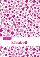 Le cahier d'Elisabeth - Petits carreaux, 96p, A5 - Constellation Rose