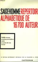 Répertoire Alphabétique de 16700 Auteurs.