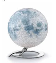 Globe physique de la Lune pied polycarbonate 30 cm