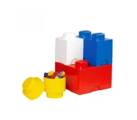 Jeux et Jouets Déco et mobilier Mobilier Etagères et rangement / Patères, paniers Pack de 4 briques de rangement Licence LEGO