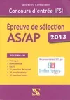Concours d'entrée IFSI - épreuve de sélection AS-AP, épreuve de sélection AS-AP, 2013
