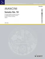 Sonata No. 10 B minor, treble recorder and basso continuo.