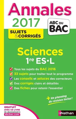 Annales Bac 2017 Sciences 1ère ES- L- Corrigé