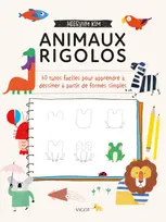 Animaux rigolos, 60 tutos faciles pour apprendre à dessiner à partir de formes simples