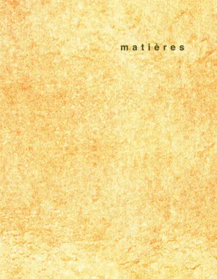Matières, N°11, Transitions