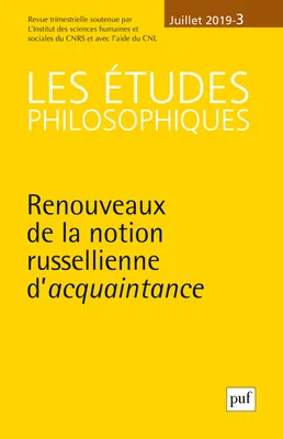 Etudes philosophiques 2019, n.3