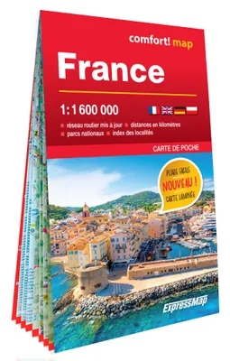 France 1/1.600.000 (carte format poche laminée)