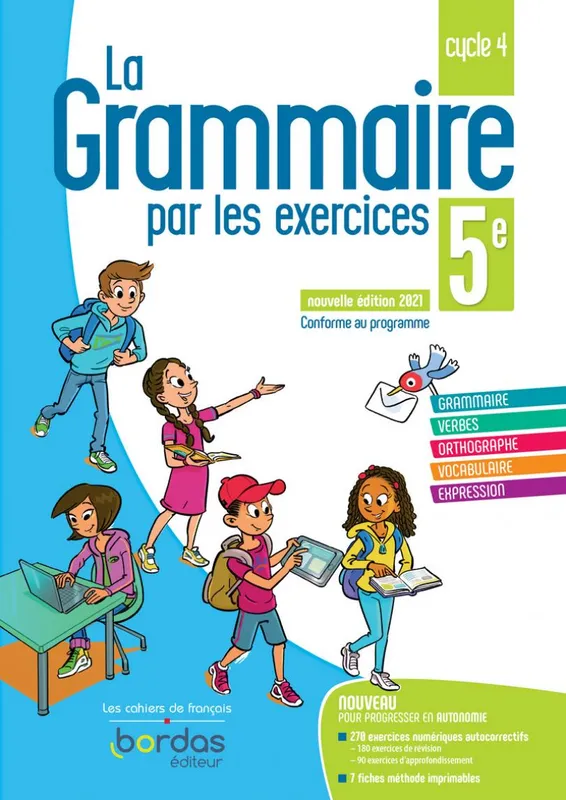 Livres Scolaire-Parascolaire Collège La grammaire par les exercices 5e 2021 Cahier de l'élève Joëlle Paul