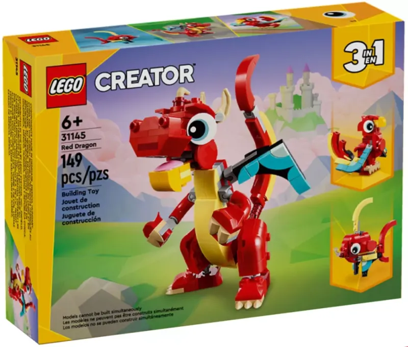 Jeux et Jouets Jeux de construction Lego, briques et blocs Le dragon rouge Lego Creator