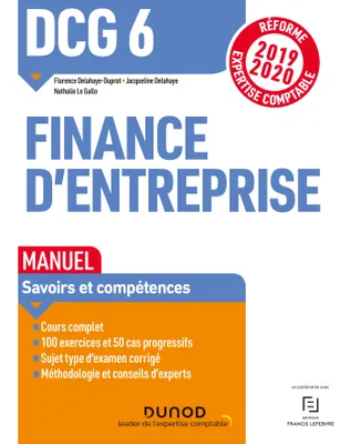 6, DCG 6, finance d'entreprise / manuel, Réforme Expertise comptable 2019-2020