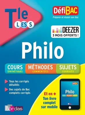 DéfiBAC Philosophie - Cours/Méthodes/Sujets - Terminale L-ES-S