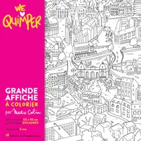 We love Quimper, Affiche de Quimper à Colorier