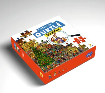 La famille Oukilé Puzzle Le marché de Noël - Un puzzle 100 pièces + un poster