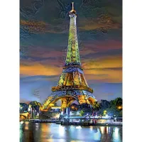 PUZZLE 1000 PCS EIFFEL TOWER AT SUNSET PARIS FRANCE