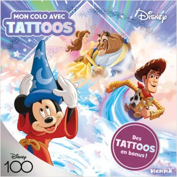 Jeux et Jouets Loisirs créatifs Coloriage Disney 100 Disney - Mon colo avec tattoos - Des tattoos en bonus ! Collectif