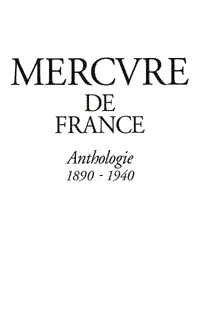 Mercure de France, Anthologie 1890-1940