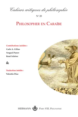 Cahiers critiques de philosophie n°20, Philosopher en Caraïbe