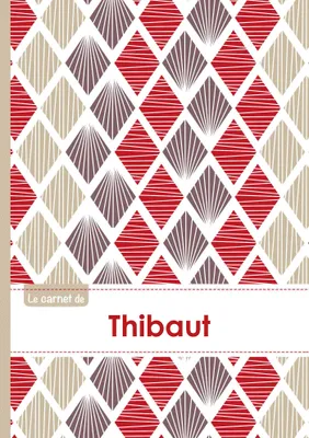 Le carnet de Thibaut - Lignes, 96p, A5 - Pétales Japonaises Violette Taupe Rouge