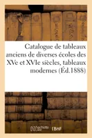 Catalogue de tableaux anciens de diverses écoles, oeuvres des XVe et XVIe siècles, tableaux modernes