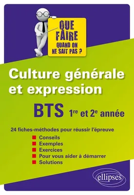 BTS Culture générale et expression 1re et 2e années