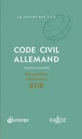 Code civil allemand / Bürgerliches Gesetzbuch BGB. Traduction commentée - 1re ed., Coédition Juriscope / Dalloz