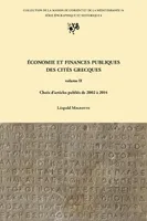 1, Économie et finances publiques des cités grecques, Choix d'articles publiés de 2002 à 2014