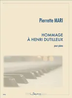 Hommage à Henri Dutilleux, Pour piano