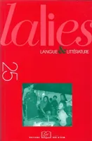 Lalies, n°25/2005, Langue et littérature