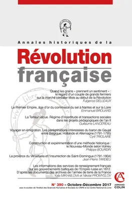 Annales historiques de la Révolution française n°390 (4/2017) Varia, Varia