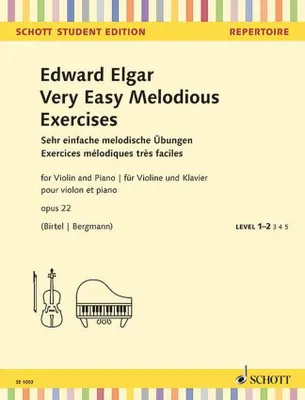 Exercices mélodiques très faciles, op. 22. violin and piano. Partition et partie.