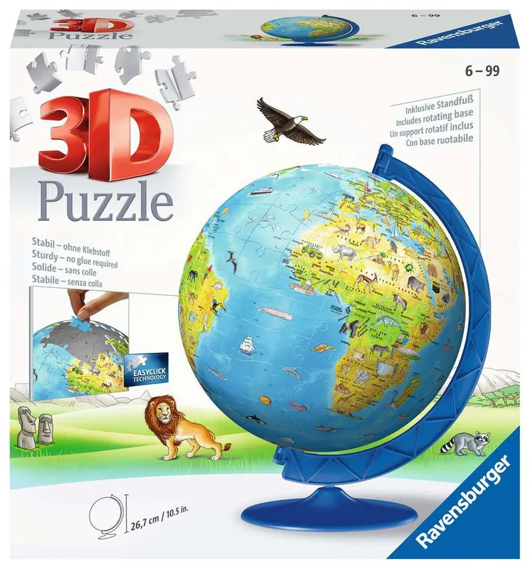 Jeux et Jouets Puzzle Puzzle entre 100 et 500 pièces Mappemonde 3D XXL 180 pièces Puzzle 3D