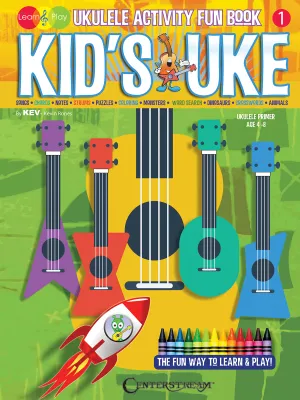 Kid's Uke - Ukulele Activity Fun Book, Kev's Learn & Play Series