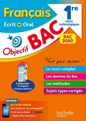 Français écrit et oral, 1res technologiques / nouveaux programmes : bac 2020