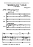 The Edinburgh Te Deum, mixed choir (SSAATB) and organ. Partition de chœur.