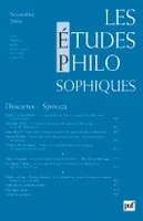 Les études philosophiques 2004 - n° 4, Descartes - Spinoza