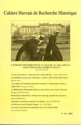 Cahiers Havrais de Recherche Historique, n°63