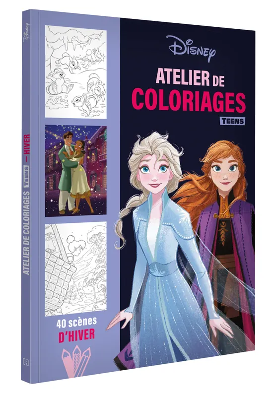 LIVRE DE COLORIAGE - Coloriages mystères Disney Hiver