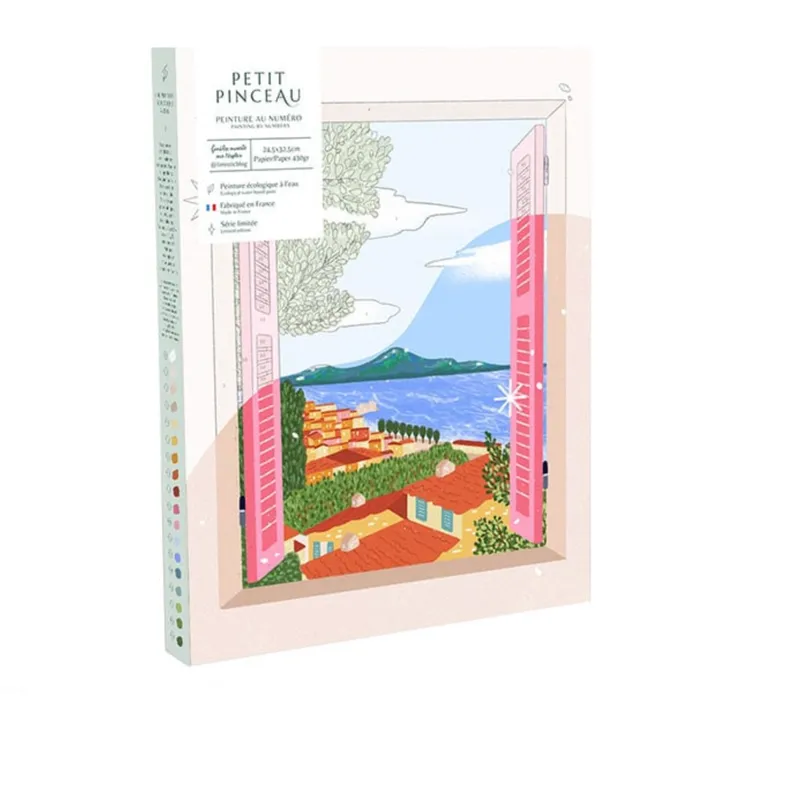 Jeux et Jouets Loisirs créatifs Tableaux à décorer Fenêtre ouverte sur Naples par Limistic Kit de peinture au numéro