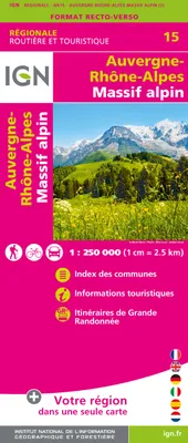 Nr15 Auvergne-Rhône-Alpes (Massif Alpin)  1/250 00