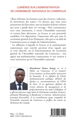 Lumières sur l'administration de l'Assemblée nationale du Cameroun