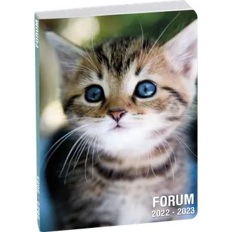 Agenda Forum Animaux visuel chat 12 x 17 cm Journalier Août 2022 à Juillet 2023 -