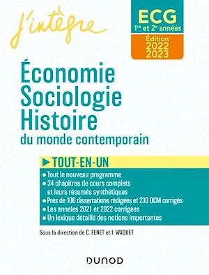 ECG 1 ET ECG 2 -  Economie, Sociologie, Histoire du monde contemporain 2023-2024, Tout-en-un
