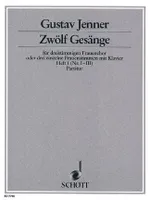 Zwölf Gesänge, Texte aus dem Toskanischen nach Ferdinand Gregorovius. op. 3. female choir (SMezA) or 3 female voices and piano. Partition.