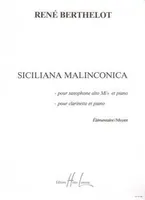 Siciliana Malinconica, Saxophone Mib ou clarinette et piano