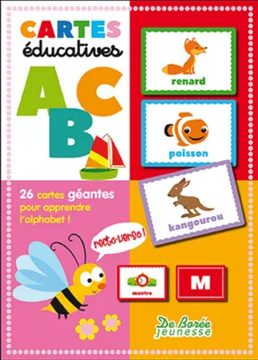 Cartes éducatives / 26 cartes géantes pour apprendre l'alphabet