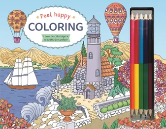 Feel Happy Coloring - Livre de coloriage & crayons de couleur