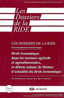 DOSSIER DE LA RIDE N.2 DROIT ECONOMIQUE SECTEURS AGRICOLE AGROALIMENTAIRE