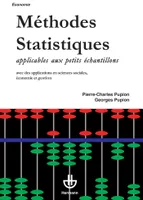 Méthodes de statistiques applicables aux petits échantillons, avec des applications en sciences sociales, économie et gestion